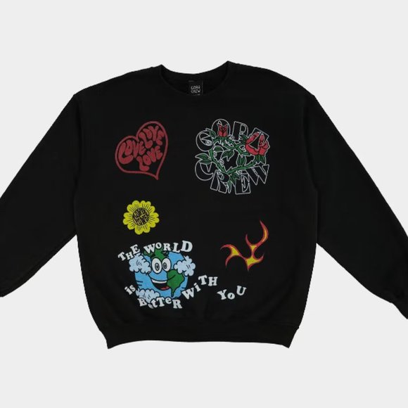 NEW Goat Crew Black Thank You for Being You Graphic Sweatshirt Size S - Picture 10 of 10